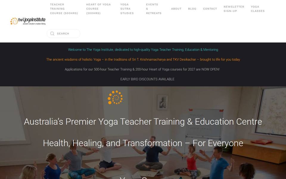 Yoga Institute website