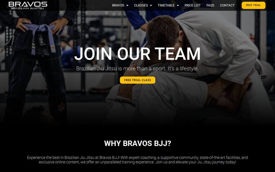 Bravos Brazilian Jiu-Jitsu website