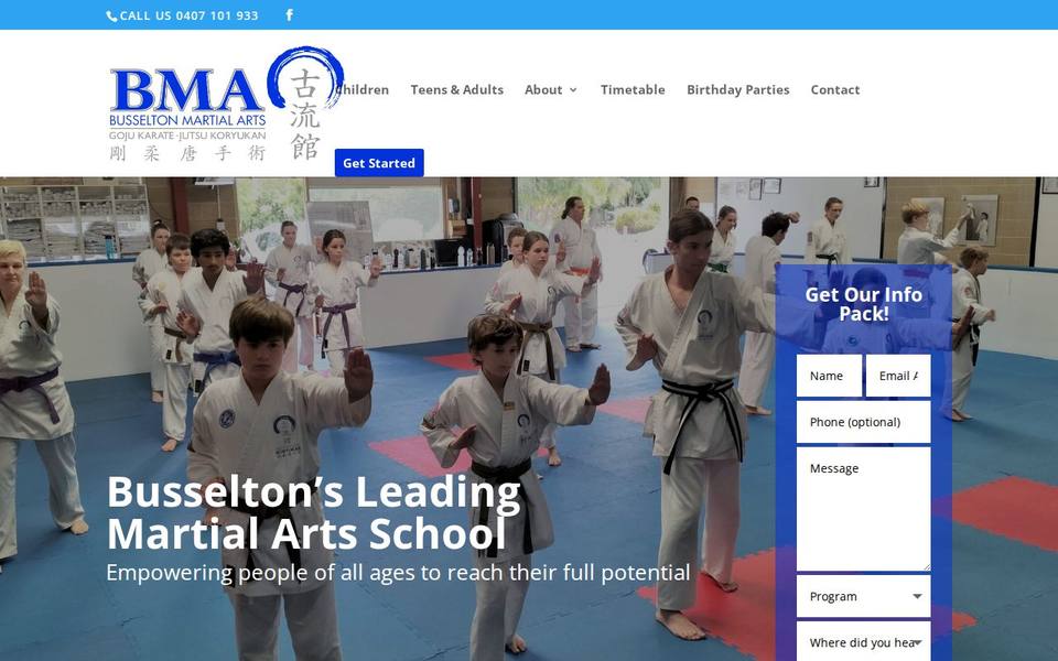 BMA Busselton Martial Arts website