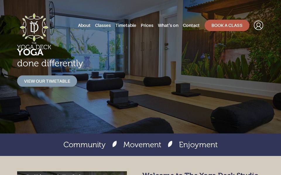 Yoga Deck website