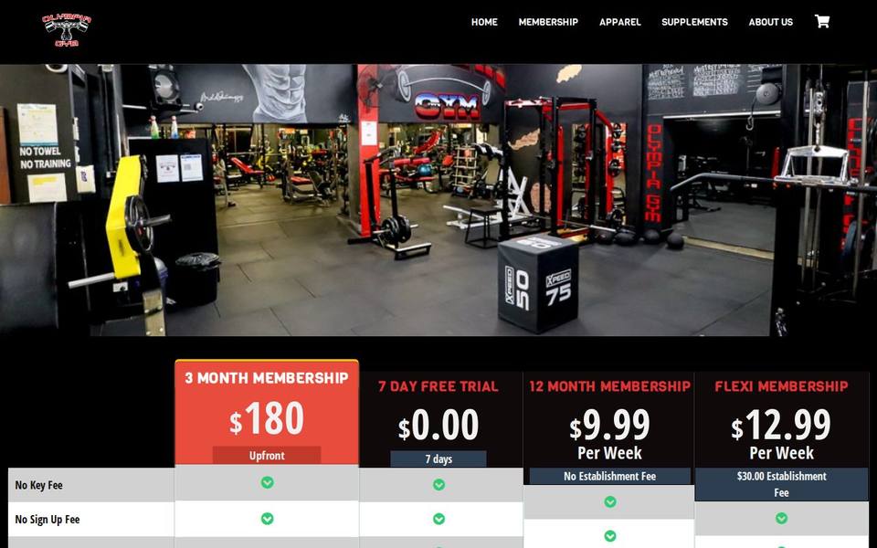 Olympia Gym website