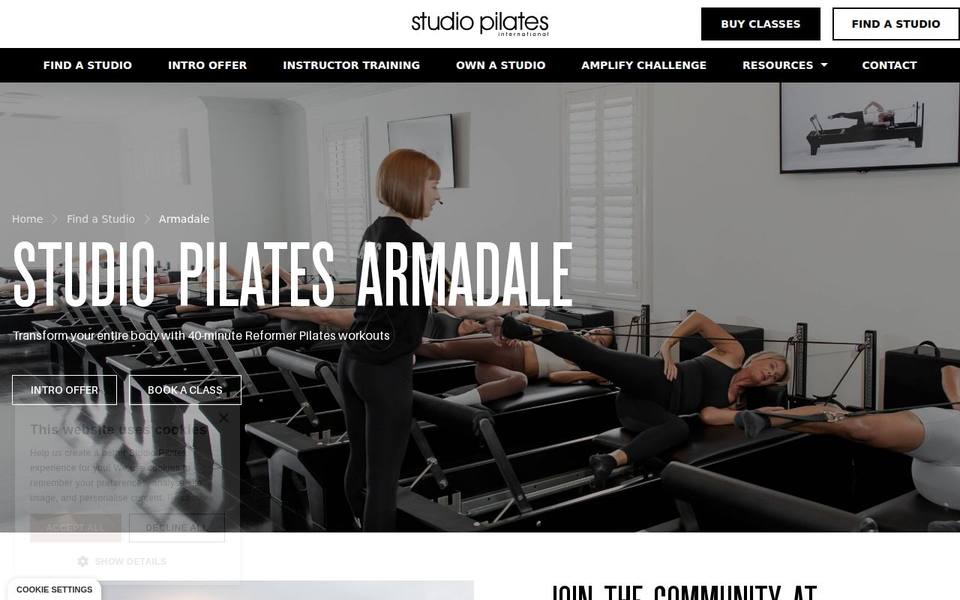Studio Pilates International website