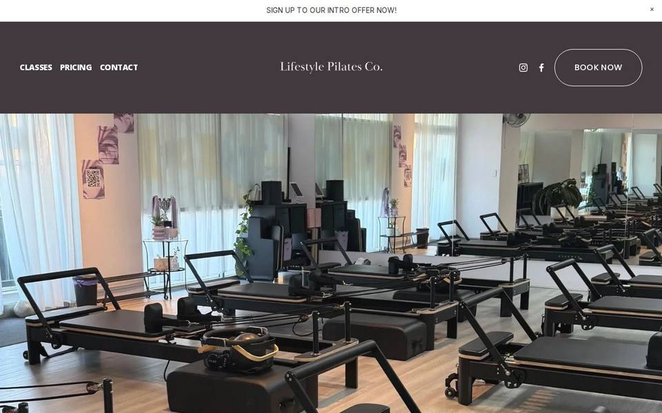 Lifestyle Pilates Co. website