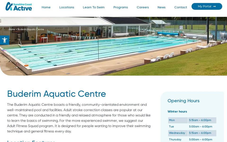 Aquatic Centre Buderim website