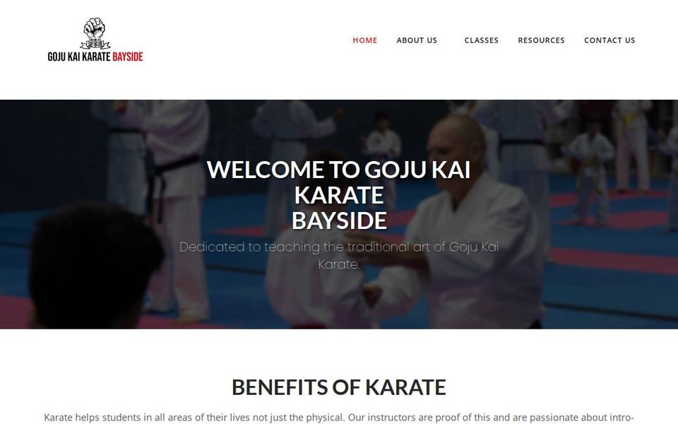 Goju Kai Karate Bayside website