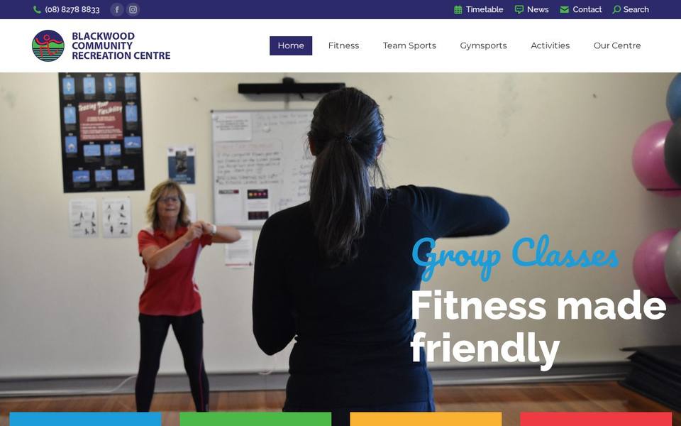 Blackwood Recreation Centre website
