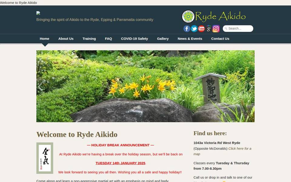 Aikido Ryde website