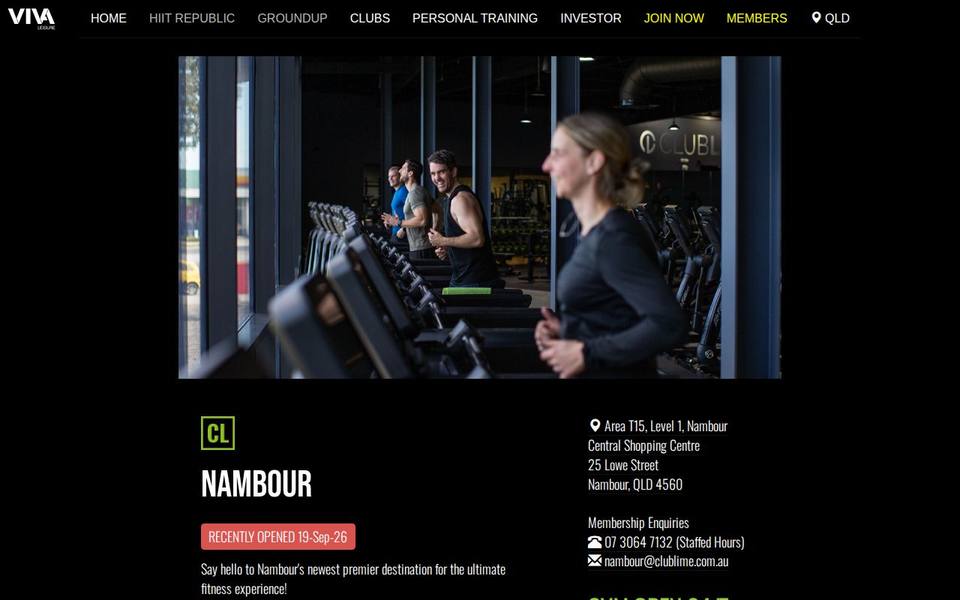 Club Lime Nambour website