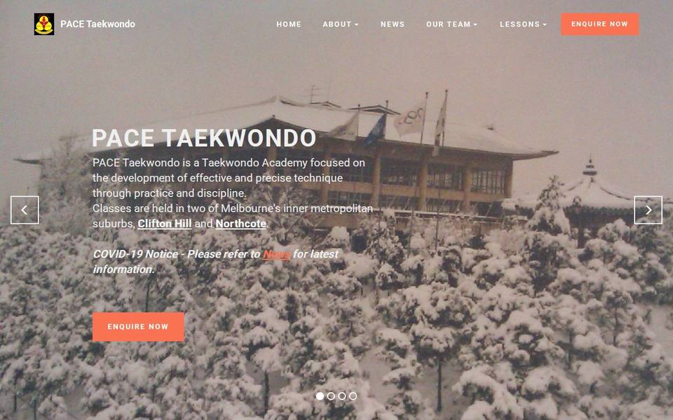 Pace Taekwondo website