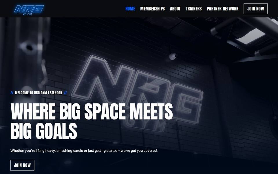 NRG Gym website