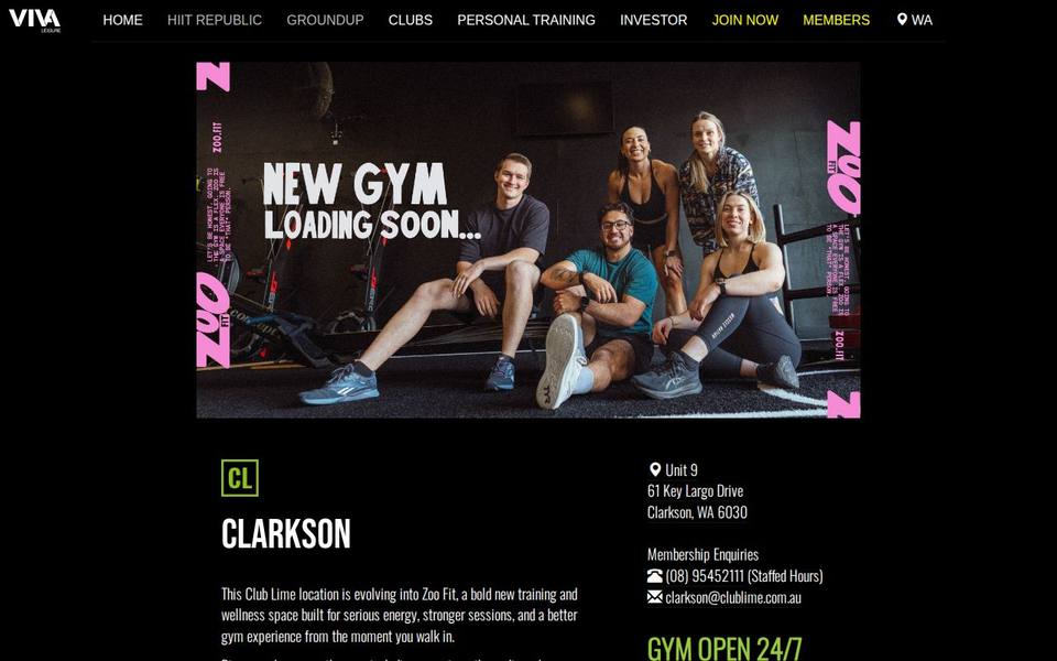 Club Lime Clarkson website