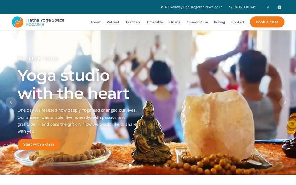 Hatha Yoga Space website