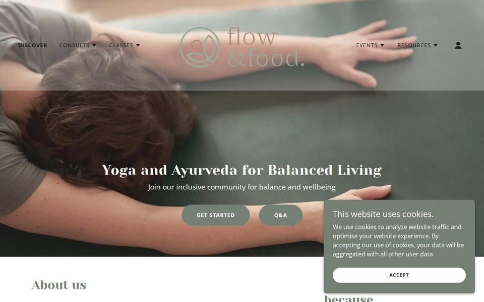 Flow and Food website