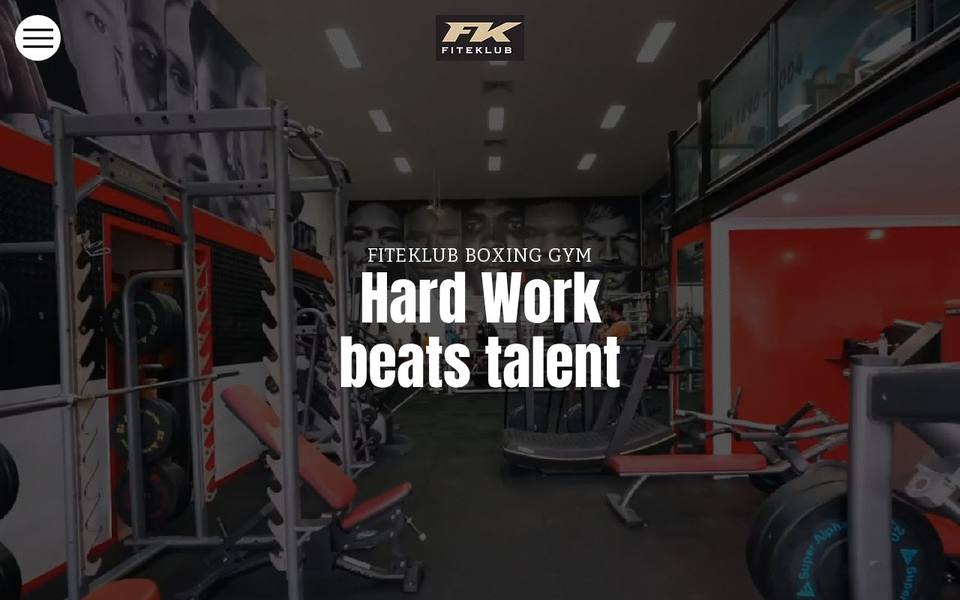 Fiteklub Fitness website