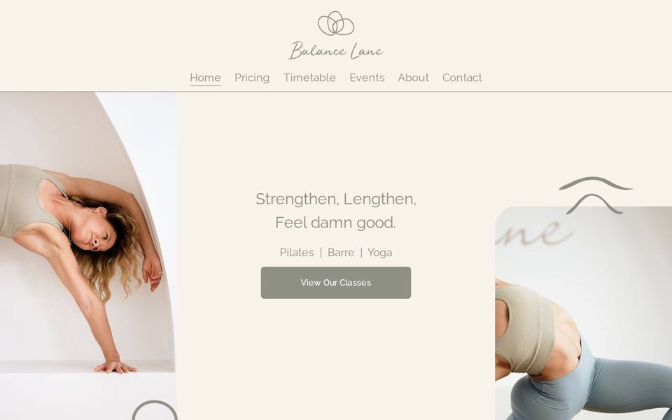 Balance Lane website