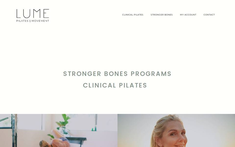 Lume Pilates & Movement website