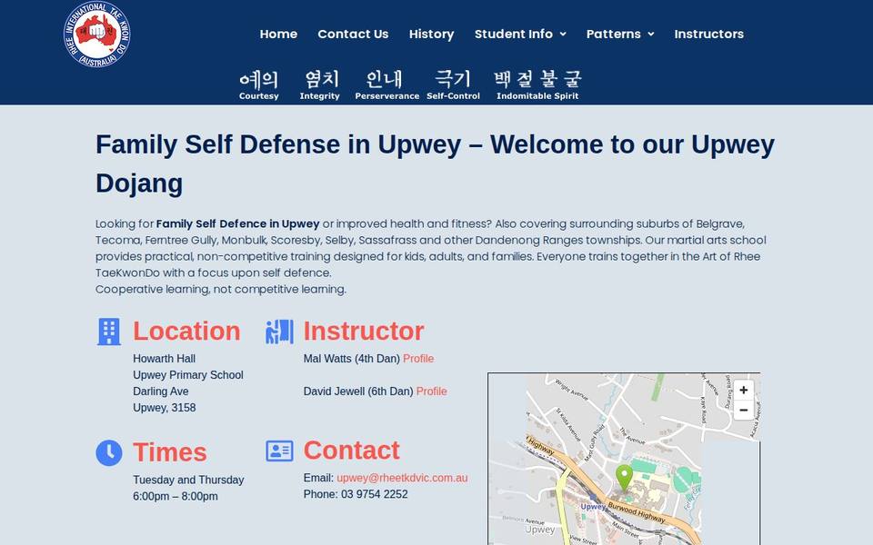 Rhee Tae Kwon-Do website
