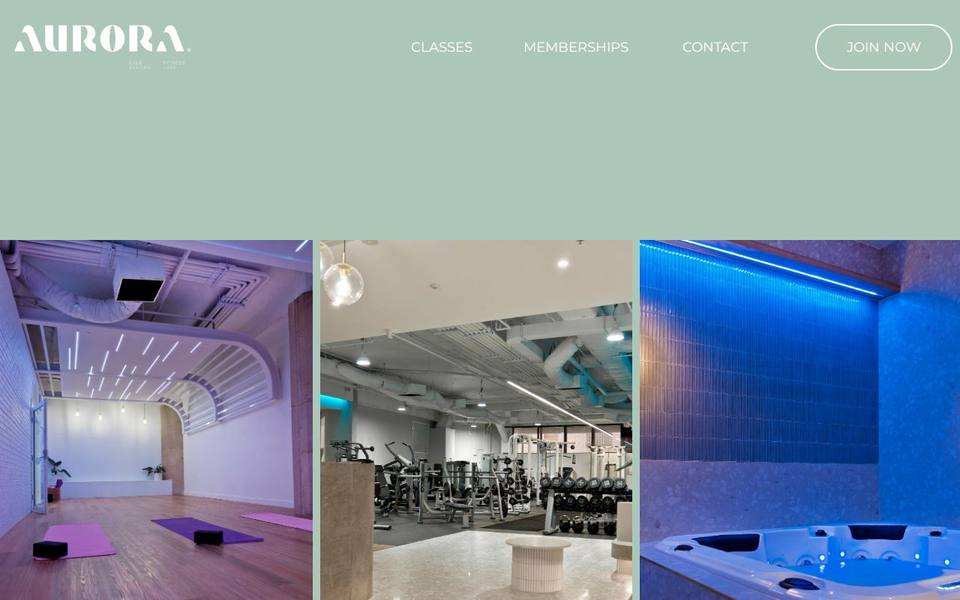 Club Aurora Fitness and Spa website