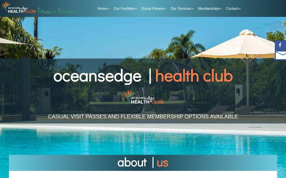 Oceans Edge Health Club website