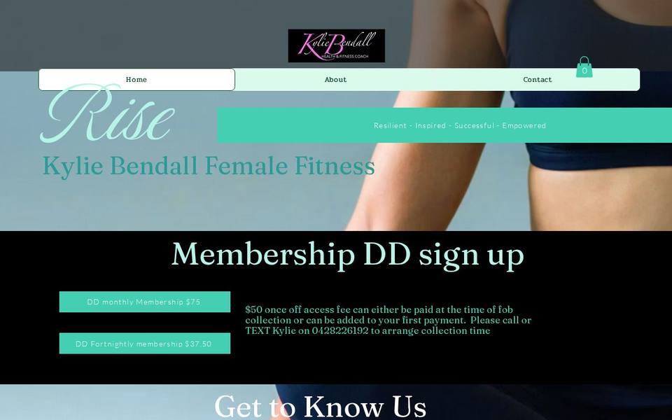 Kylie Bendall Female Fitness website
