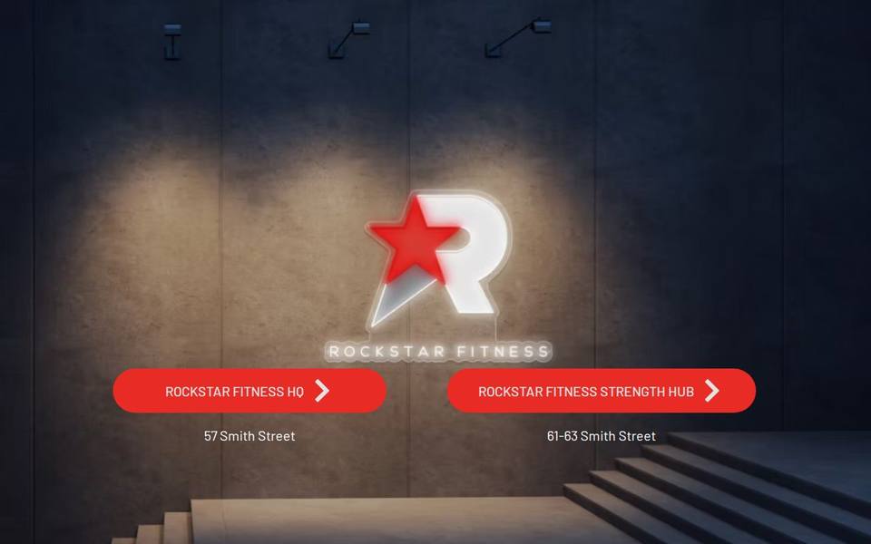 Rockstar Fitness website