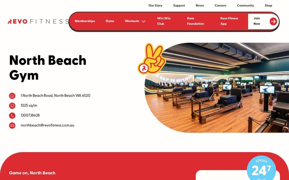 Revo Fitness North Beach website