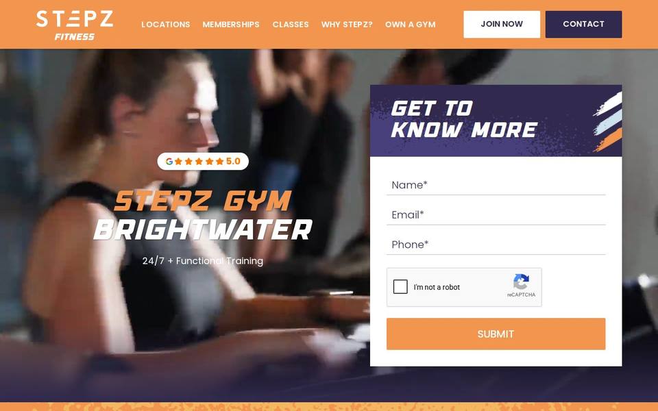 Stepz Fitness Brightwater website