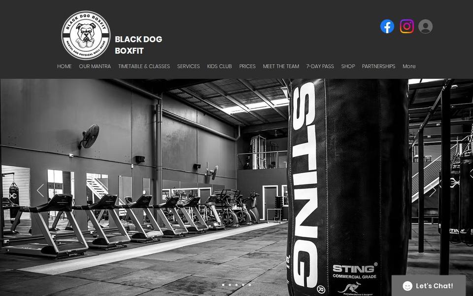Black Dog Boxfit website