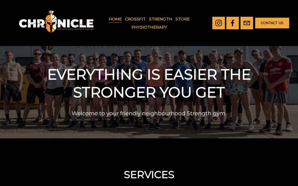 Chronicle CrossFit and Athlete Development Centre website
