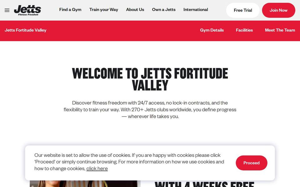 Jetts Fortitude Valley website