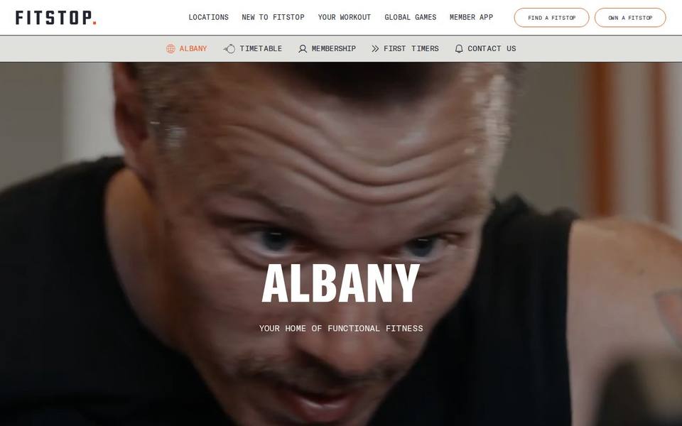 Fitstop Albany website