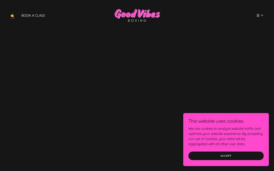 Good Vibes Boxing website