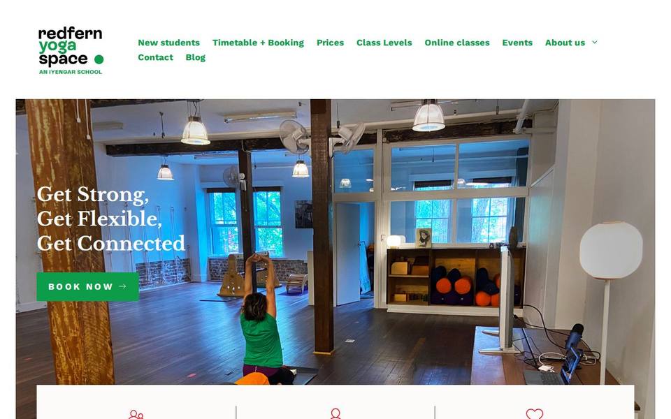 Redfern Yoga Space website