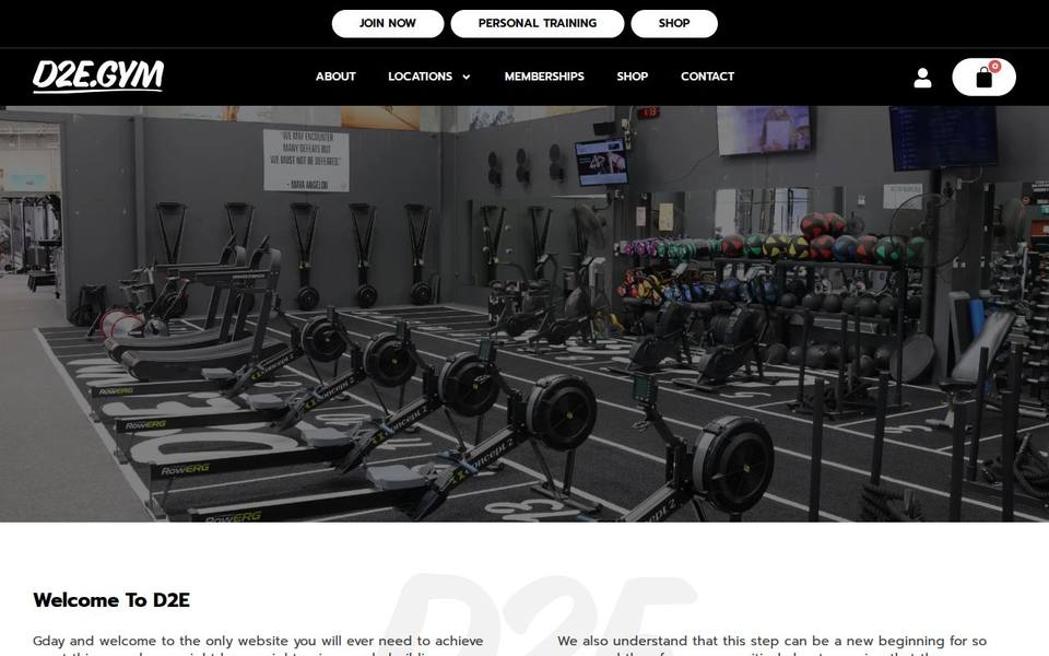 D2E Gym website