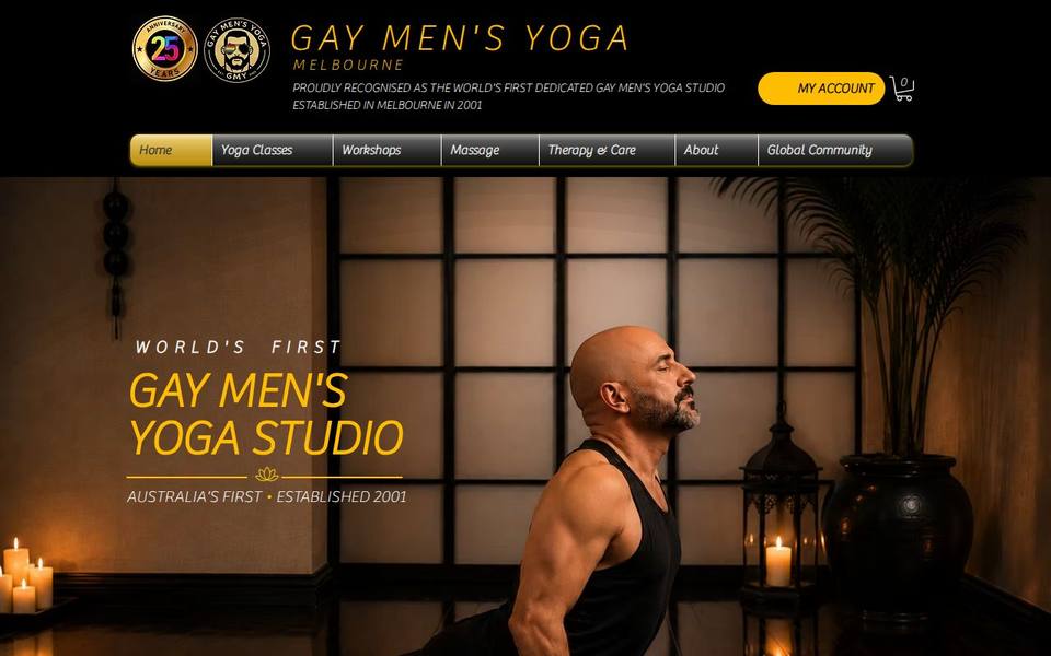 Gay Mens Yoga website