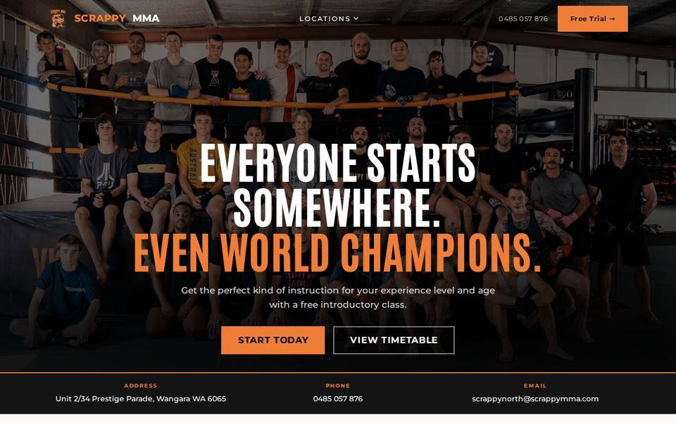 Scrappy MMA North Wangara website