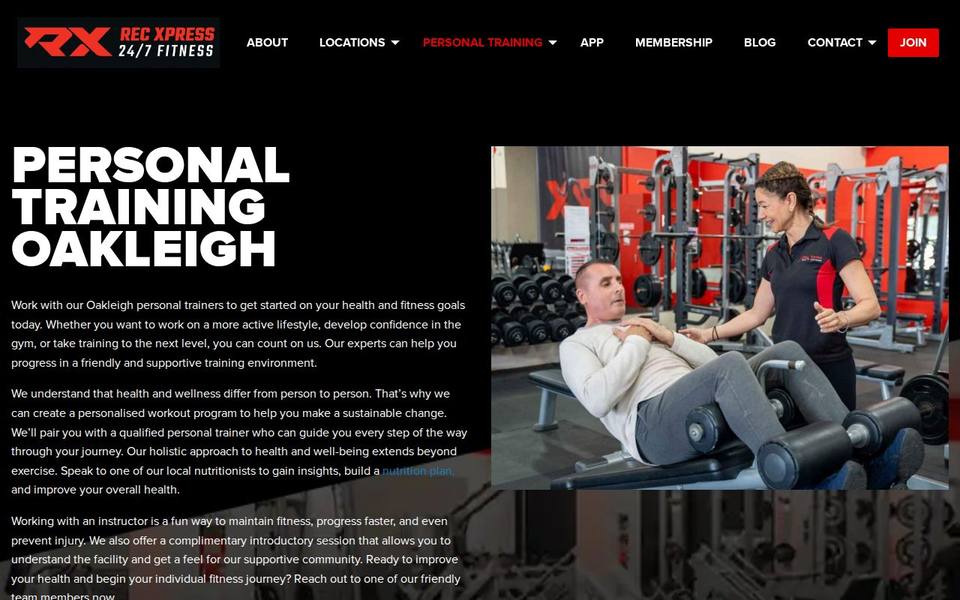 Rec Xpress 24/7 Fitness Oakleigh website