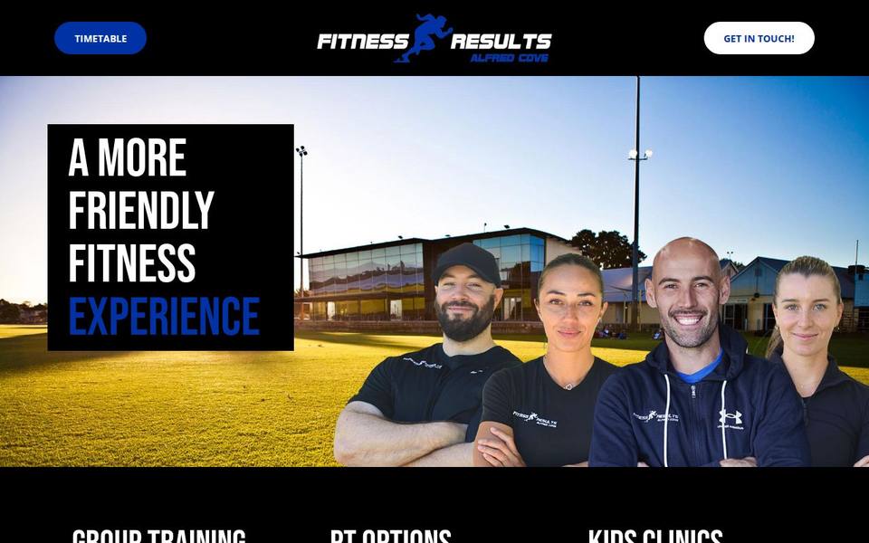 Fitness Results website
