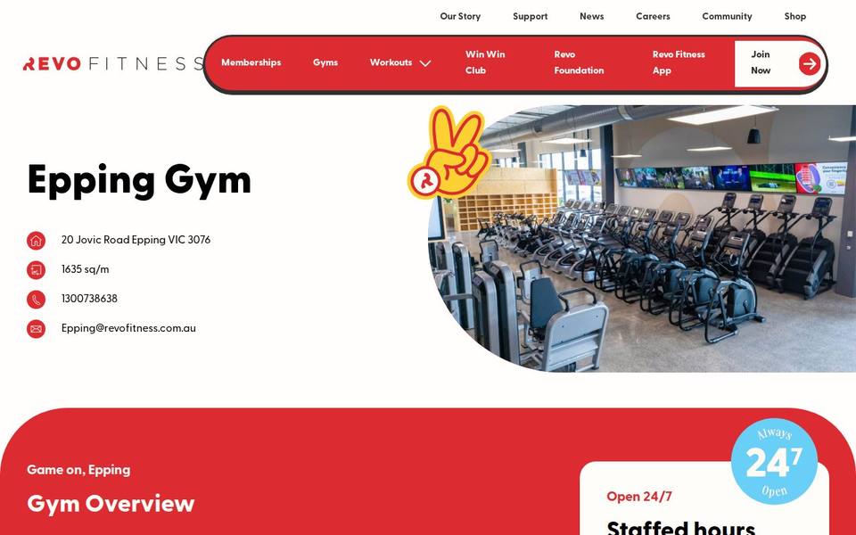 Revo Fitness Epping website