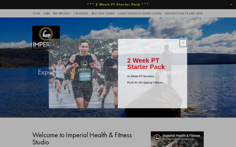 Imperial Health & Fitness Studio website
