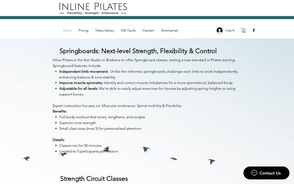 Inline Pilates website