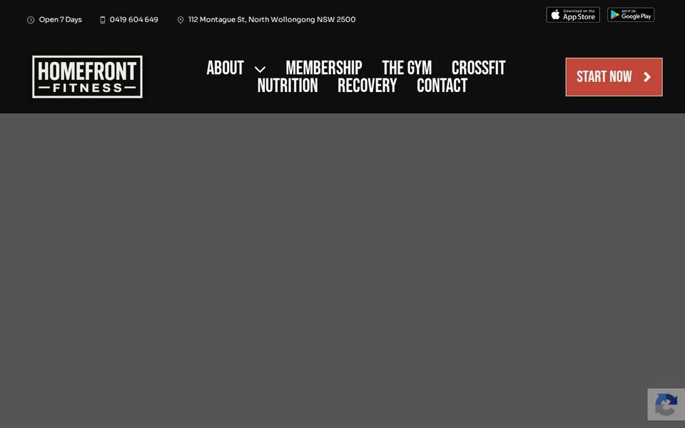 Homefront Crossfit website