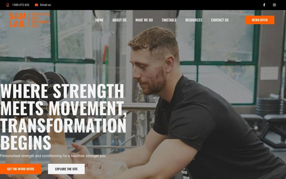 Strength and Movement Lab website